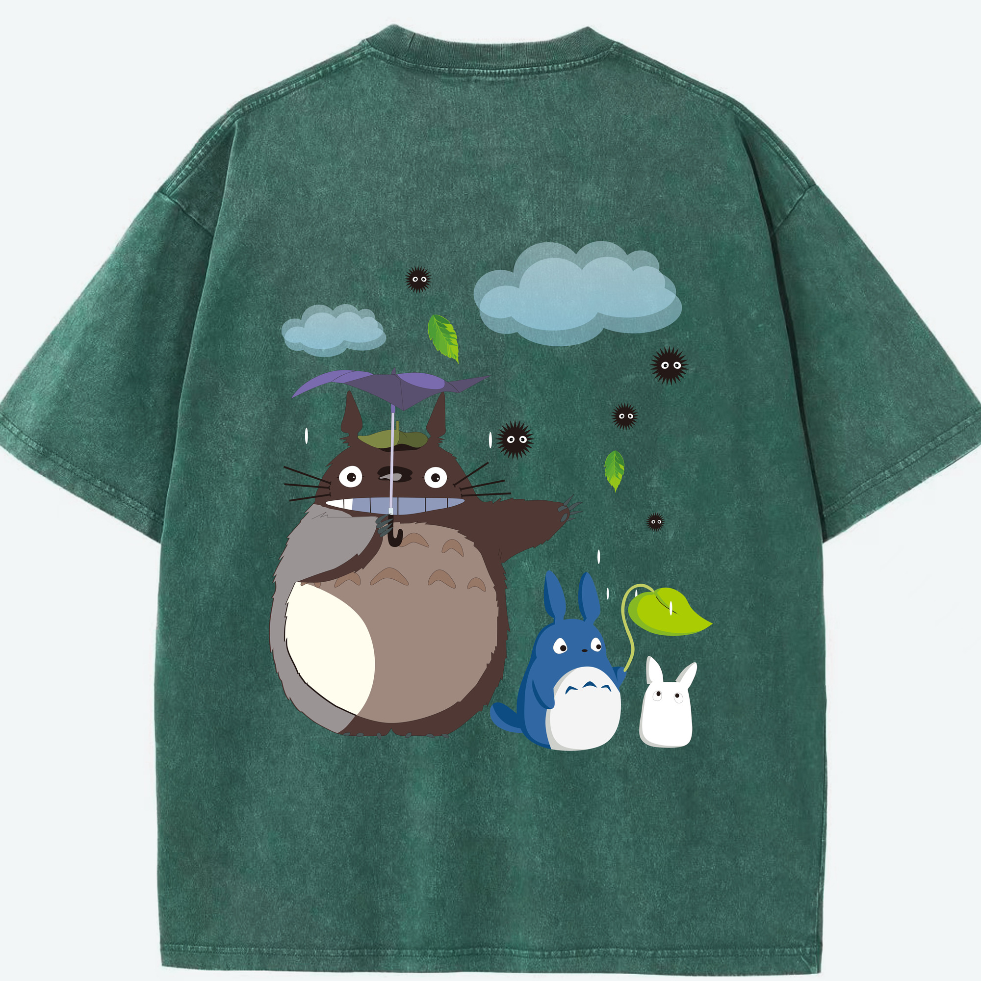 （画像用） となりのトトロ 草壁メイ 草壁サツキ My Neighbor Totoro Satsuki Kusakabe Mei Kusakabe 綿100% ヴィンテージ風 半袖Tシャツ（背面プリント）